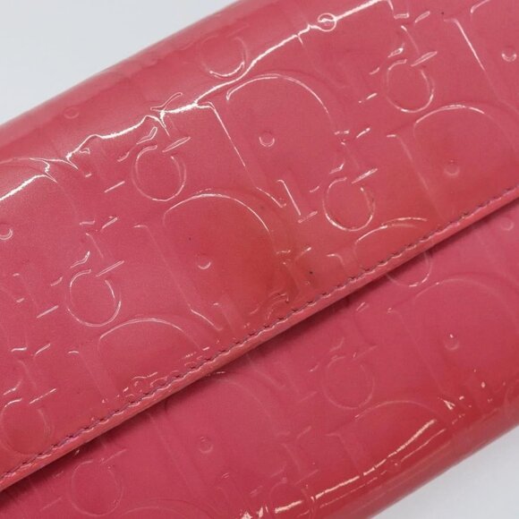Christian Dior Trotter Canvas Wallet Enamel Pink Auth 146802 - Picture 11 of 16